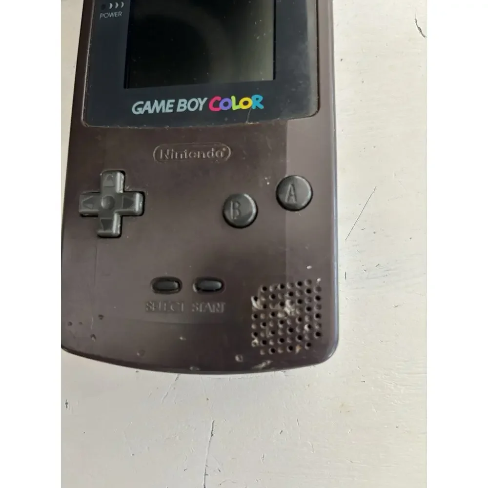 Game Boy Color CGB-001 Black Purple Back Working & Batman Forever Read